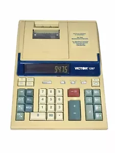 Victor 1297 Calcolatrice Stampa Finanziaria Due Colori Manca Braccio Carta -TESTATA - Foto 1 di 24