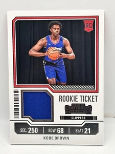 KOBE BROWN 2023-24 Panini Contenders  Rookie Ticket Patch RC Clippers - Picture 1 of 2
