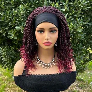 Short Braided Headband Wigs Women Braided Headband Wig Synthetic Braiding Wig - Picture 1 of 22
