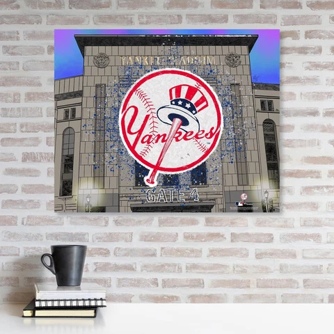 New York Yankees Unsigned Stretched 20" x 24" Canvas Giclee Print Cover