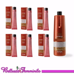 Colore in crema tinta capelli senza ammoniaca 100mlx6 + ossigeno 1000ml Synergy - Foto 1 di 59