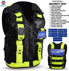 Hi Viz Tactical Security Dog Handler Vest Enforcement CCTV Tac New Vest Design - Picture 1 of 1