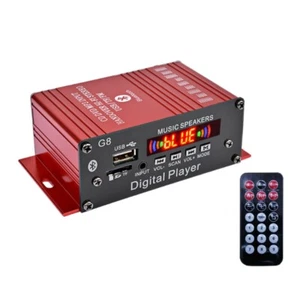 200W Stereo Power Amplifier HIFI Digital Bluetooth Audio AMP AUX FM Mic W/Remote - Picture 1 of 16