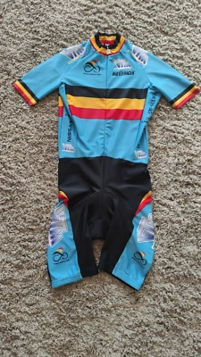 Traje de piel Bioracer Belgian National manga corta contrarreloj talla: 2/~S/M ¡RARO! Foto 1 de 4