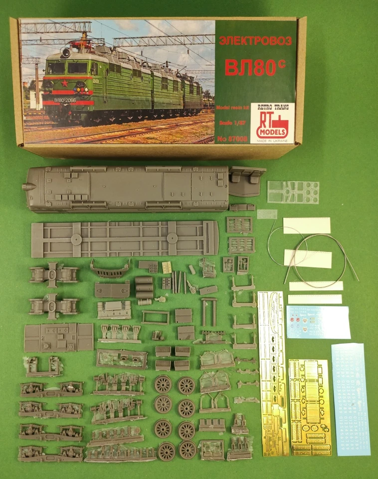 Soviet Electric locomotive VL80s (2 sections) H0 scale 1/87 Kit for assembly - Image 1 of 4