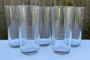 Fortecrisa Set of 5 Clear Glass Tumblers 8 oz & 5 1/2 Inches Tall Made in Mexico - Picture 1 of 8