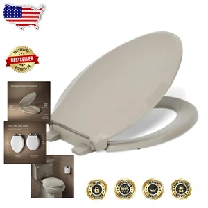 Asiento de inodoro CACHET Nightlight - Cierre listo, barra de arena alargada, cierre silencioso - Imagen 1 de 14