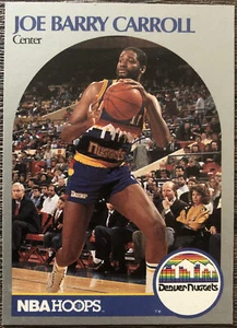 1990 NBA Hoops Trading Card - #92 Joe Barry Carroll - DENVER NUGGETS - Picture 1 of 2