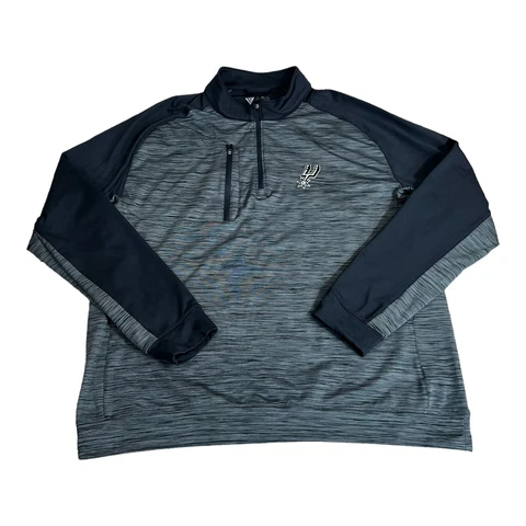 San Antonio Spurs Pullover Mens XL Vandal Space Dye Raglan Quarter-Zip Jacket Cover