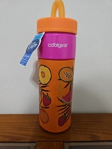 Cool Gear 24 oz bottiglia d'acqua in plastica retrò Squishy arancione con impugnatura in schiuma - Foto 1 di 2