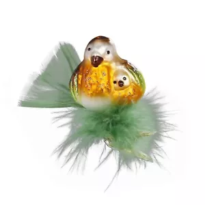 Inge Glas I Love You Bird Haus German Glass Christmas Tree Ornament FREE BOX - Picture 1 of 3