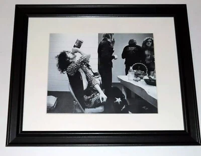 Framed Led Zeppelin Jimmy Page/Robert Plant '75 Backstage Jack Daniels 14"x17"  - Image 1 of 3