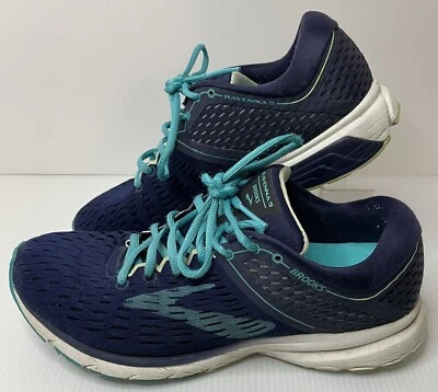 Brooks Womens Size 9 Ravenna 9 Running Shoes Blue White Athletic Train Sneaker - Image 1 of 4