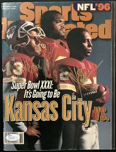 Marcus Allen Signed Sports Illustrated 9/2/96 No Label N Smith S Bono Auto JSA - Picture 1 of 4