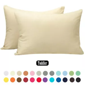Toddler Travel Pillowcases 2PCS Silky Soft Microfiber Zippered Kid Pillow Cases - Picture 1 of 36