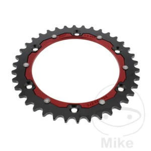 Piñon Dual 38 Dientes Paso 520 Rojo Zf Para Suzuki 400 RM 1978-1980 - Imagen 1 de 1