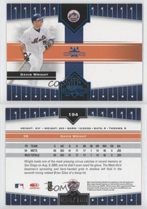 2005 Donruss Champions Blue Impressions /100 David Wright #194