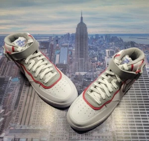 Nike Air Force 1 Mid '07 LV8 Athletic Club White/Grey-Red Size 8 DH7451 100 New - Picture 1 of 7