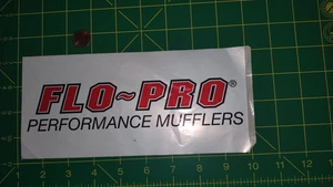 Calcomanía adhesiva silenciadores Flo-Pro Performance blanca roja logotipo automotriz emblema - Imagen 1 de 1
