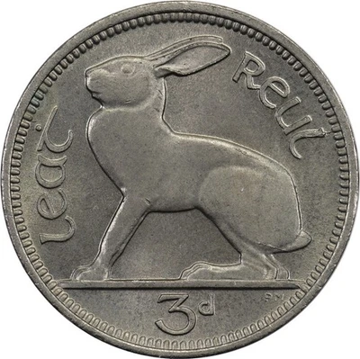 Ireland - 3 Pence - 1961 - Unc - Seated Hare - Image 1 of 2