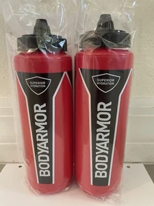 Brand New Body Armor Water Bottle NCAA 32oz Squeeze Bottle Red/Black  2 Pack - Picture 1 of 2