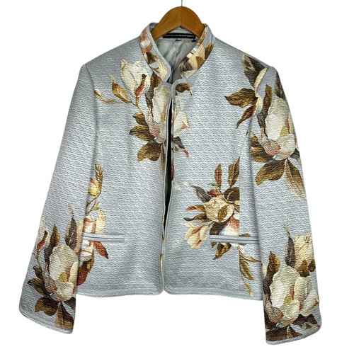 VETEMENTS Giacca broccato floreale Ellen Tracy by Linda Allard cotone seta taglia M Cottagecore