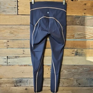 Lululemon Power Thru High Rise Tight Black 25" Pockets Workout Gym Size 6 EUC - Picture 1 of 12