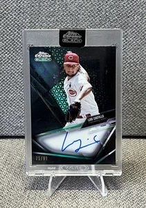 2021 Topps Chrome Black Luis Castillo Green Refractor Auto /99 #CBA-LC - Picture 1 of 2