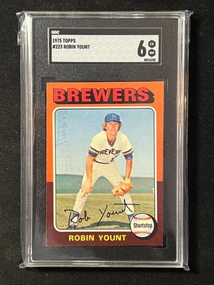 1975 年 Topps #223 Robin Yount RC 新秀 SGC 6 — 第 1/2 张图片