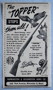 Escopeta H&R Modelo 48 Años 40 Harrington & Richardson Arms Anuncio Impreso De Colección - Imagen 1 de 2