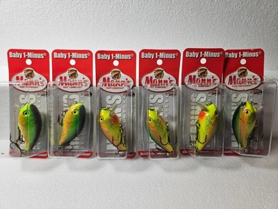 Mann's Bait Company Baby 1- (6 lures of Orange Tiger Shad Holographic) - Image 1 of 2