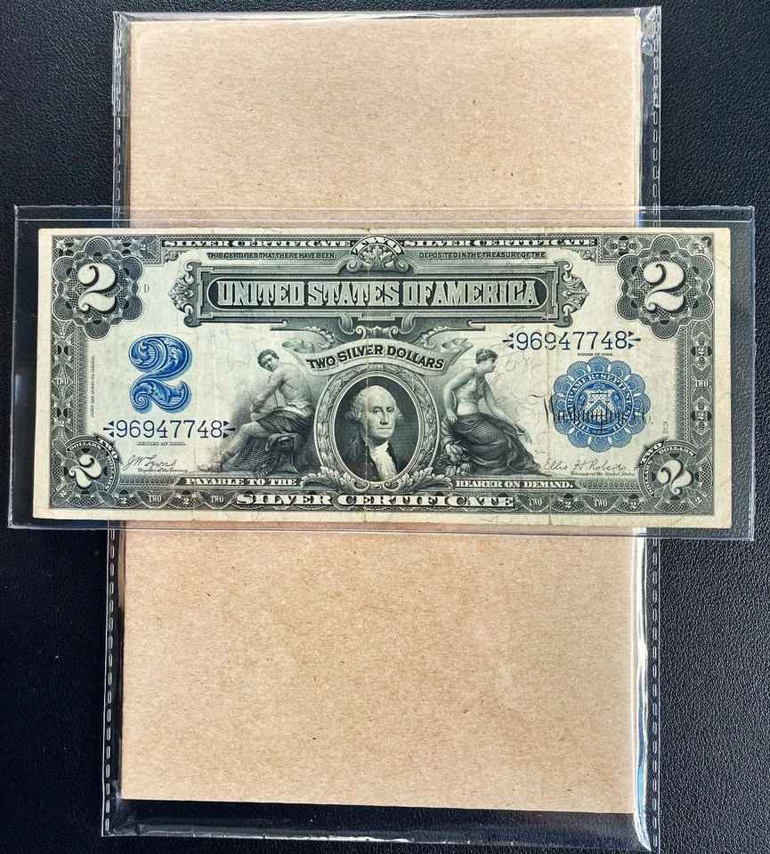 Fr. 249 1899 $2 Silver Certificate "MINI PORTHOLE" - VF - Image 1 of 2