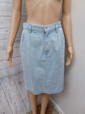 Saia jeans vintage Dockers tamanho 12 feita nos EUA longa azul claro Y2K - Imagem 1 de 4