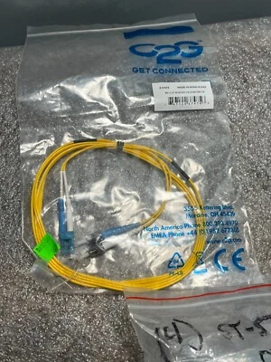 2M LC-ST 9/125 DPX OS1/2 Multimode Fiber Patch  Cable - Image 1 of 2
