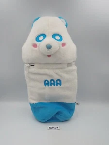 AAA Bear Panda Blue C2401 Bottle Pouch Bag Plush 9" Stuffed Toy Doll Japan - Picture 1 of 7