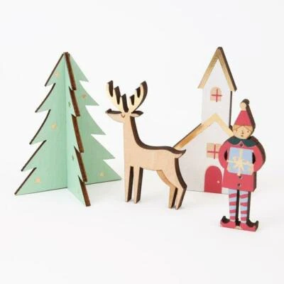 CHRISTMAS Luxury Wooden North Pole Festive Village Advent Calendar - Image 1 of 4