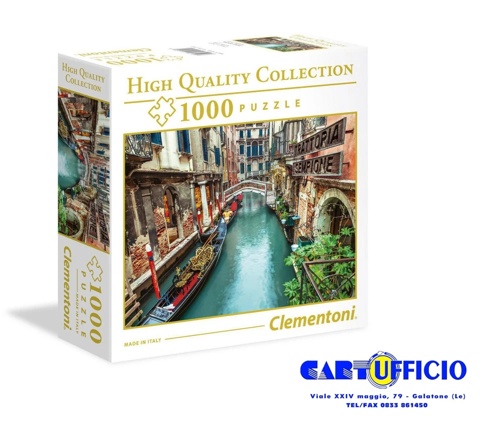 Puzzle 1000 pz Clementoni HQ Venice Venezia Canal Grande Trattoria Sempione