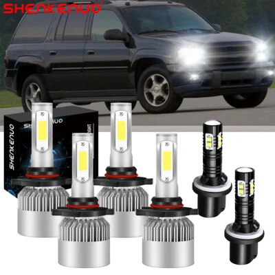 Faro LED alto/bajo haz + luz antiniebla 6X 6000K para Chevy Trailblazer 2002 2003-2005 Foto 1 de 4