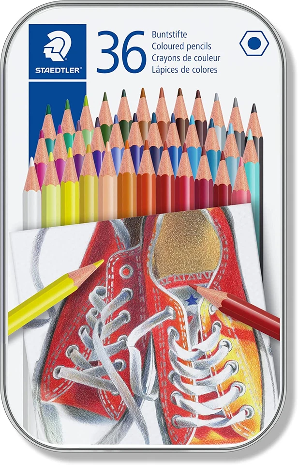 STAEDTLER 175 M36 Coloured Pencils, Assorted Colour, Pack of 36 - Image 1 of 1
