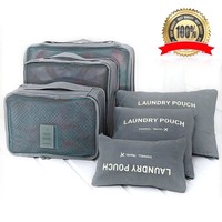 6Pcs Waterproof Travel Storage Bags Clothes Packing Cube Luggage Organizer Pouch