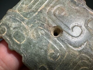 Rare Chinese Shang Dy Old Jade Dragon Design "Gua Jian" "Pei" Pendant L 5.8 cm - Picture 1 of 23