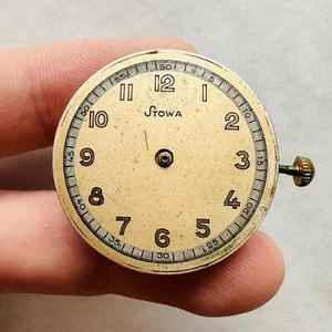 RARE Stowa 132 Swiss Movement Mechanism + Dial Parts/Repair Old Vtg Military - Picture 1 of 8