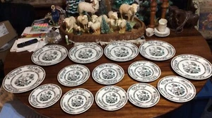 14 Pc. O.P.CO. Syracuse China Indian Tree 6 Dinner 4 Salad & 4 Bread Plates 12-U - Picture 1 of 7