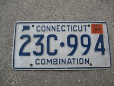 Connecticut 2000 Combination license plate #    23C - 994