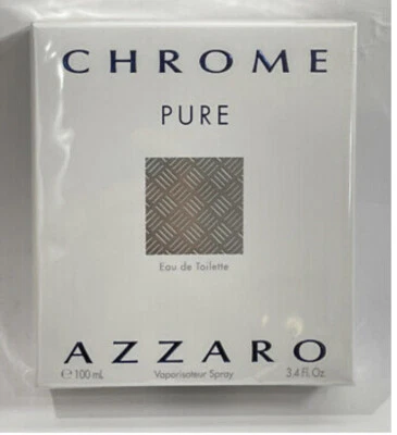 Spray Edt Chrome Pure de Azzaro 3,4 oz/100 ml para hombres nuevo en caja  Foto 1 de 4