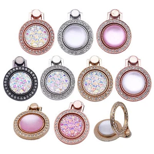 Rhinestone Bling Ring Finger Grip Metal Hook Phone Stand Holder for Cell Phone - Photo 1 sur 20