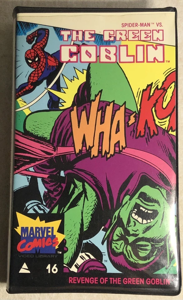 RARE SPIDER-MAN VS THE GREEN GOBLIN 16 VHS MARVEL COMICS VIDEO LIBRARY - Image 1 of 4