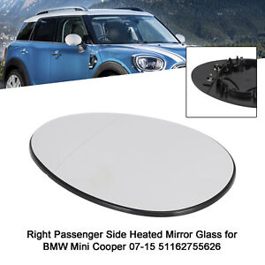 Right Passenger Side Heated Mirror Glass for BMW Mini Cooper 07-15 51162755626