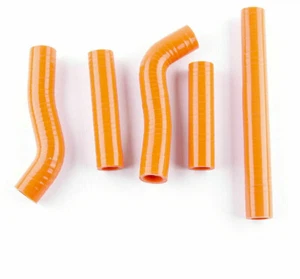 For KTM 250 SXF 250 2005 2006 Silicone Radiator Coolant 3-ply Hoses Kit Orange - Picture 1 of 7
