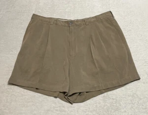 Tommy Bahama Shorts Women's Size 38 Beige Silk Pleated Front High Rise Chino - Picture 1 of 9